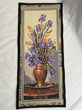 Royal Paris Needlepoint Canvas Steiner Freres  Les Iris  Roche France Floral