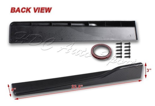 Universal Carbon Style Side Skirt Rocker Splitters Diffuser Winglet Wind 23.5"x4 - 第 3/4 張圖片