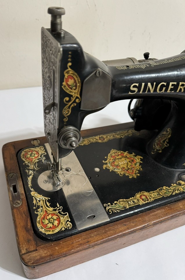 Vintage Antique Singer Sewing Machine With Case Needs Work eBay