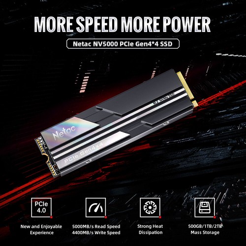 Netac 500GB Internal SSD M.2 PCle4.0 Gen 4x4 NVMe Solid State Drive for PC - Picture 5 of 12