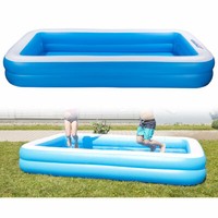 Speeron Aufblasbares Jumbo-Planschbecken, 305 X 183 X 51 Cm, Blau-Weiß