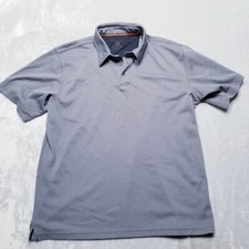 Quiksilver Mens XL Gray Short Sleeve Golf Polo Logo Shirt