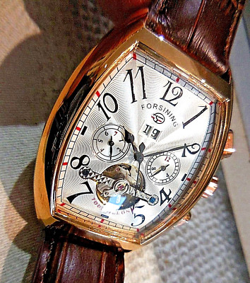 ALTES MTR AUTOMATISCHES FORSINING FASS TOURBILLON, DATUM TAG MONAT, AR-ANSICHT, SEHR GUTER ZUSTAND