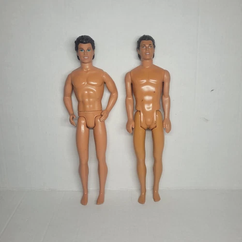 Vintage 90s Mattel Brunette Ken Doll Molded Hair Nude Lot Of 2