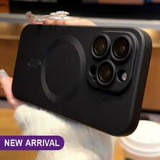 For iPhone 16 Pro Max Plus 15 14 13 12 11 MagSafe Magnetic Shockproof Case Cover