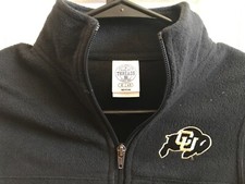 Child  s XS 4/5 black fleece jacket CU Buffaloes logo full zipper