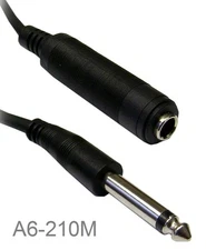 10ft. Mono 1/4 inch (6.3mm) Male to Female Audio Extension Cable - A6-210M