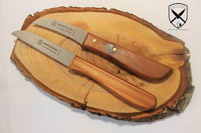  Küchenmesserset 2 teilig Schälmesser Kirschholz Griff RF Marsvogel Solingen