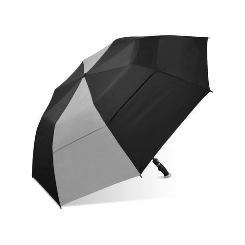 Paraguas Deluxe a prueba de viento para 2 personas 60 pulgadas impermeable mango ergonómico negro mate - Imagen 2 de 7