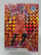 2019-20 Panini Mosaic Pascal Siakam Reactive Orange Prizm Toronto Raptors 19 A8A