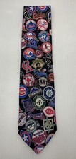Vintage Wallywear MLB Baseball Team Logos Mens Tie Necktie Made in USA 1994