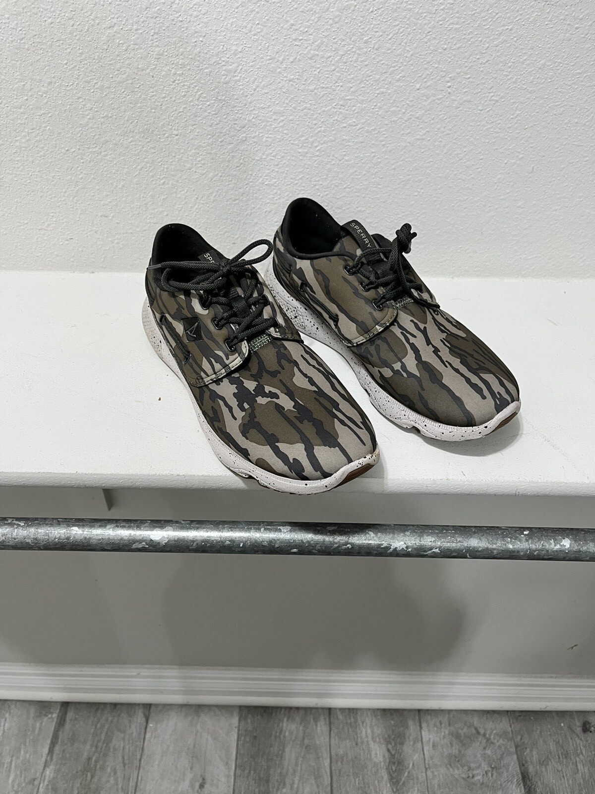 Men’s Sperry Bottomland Camo Boat Shoes Size 11 Gem