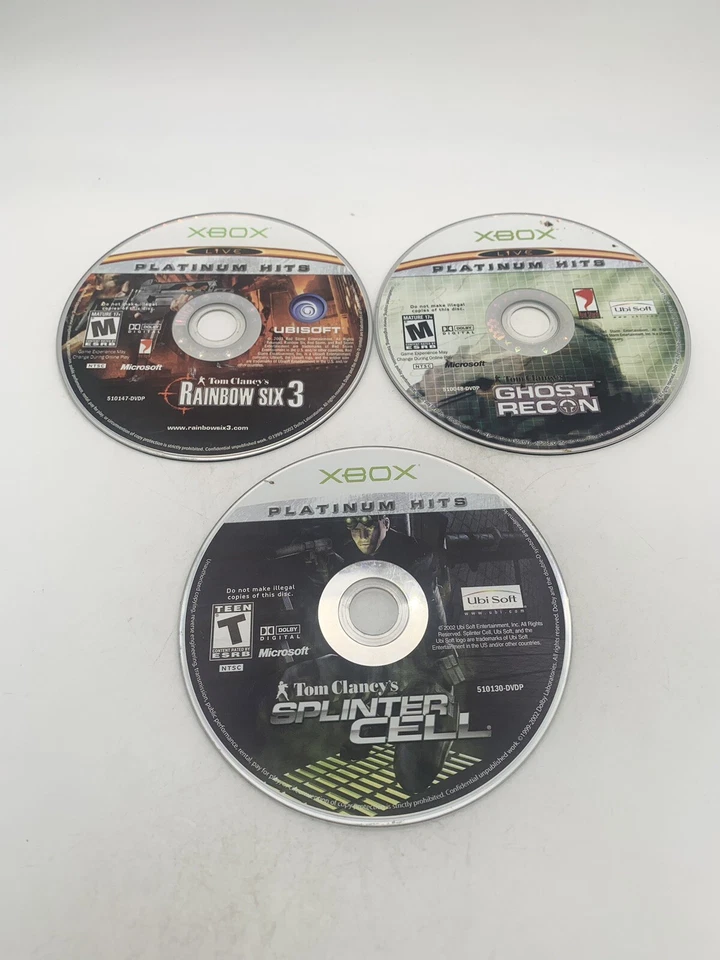 Tom Clancy's Classic Trilogy (Microsoft Xbox, 2003) Fully Tested No Manual - Image 4 of 4