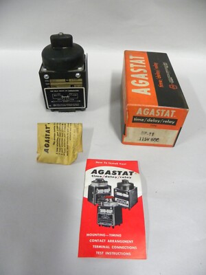 UNUSED Vintage Agastat Model NF-11 Time Delay Relay (A6)