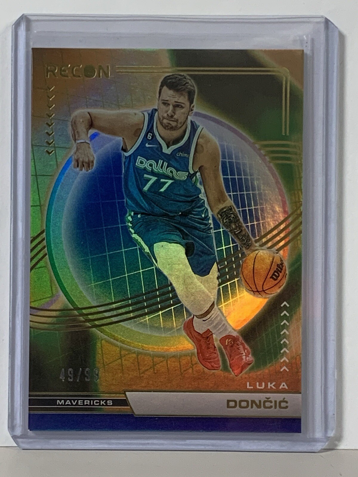2022-23 Panini Recon #187 Luka Doncic Holo Blue 49/99 Dallas Mavericks