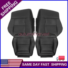 For 2010-2016 Mercedes-Benz E350 Driver & Passenger Leather Seat Cover Black