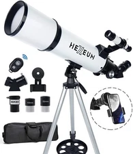 Portable Telescope 80mm Aperture Wireless Control Tripod and Carrying Bag