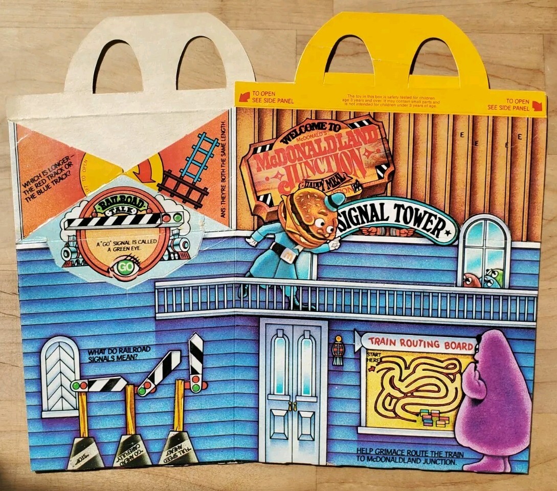 1983 McDonald's Happy Meal Box - Rare Mcdonaldland Junction