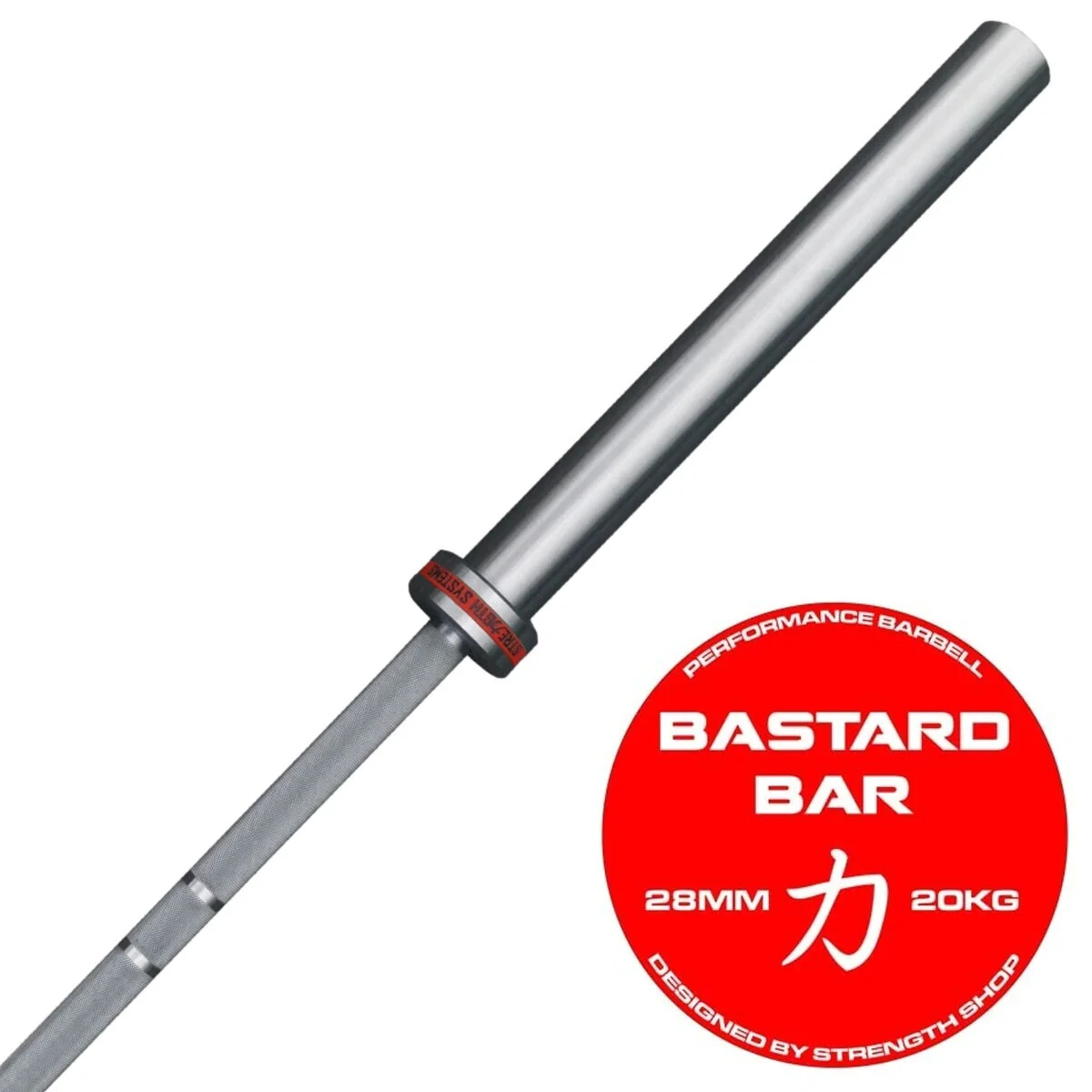 Strength Shop Bastard Bar - With Centre Knurling (Olympic Bar, Barbell)