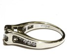 14k white gold .1.06ct princess diamond engagement ring 6.7g vintage illusion — photo 4