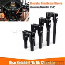 1 1/2" Bar Handlebar Riser For Harley Dyna Street Bob Sportster Touring Softail