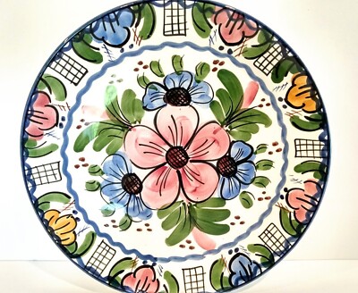 装飾 飾り皿 壁掛け 大皿 有名ブランド ITALY  No１５３ VINTAGE Pottery Hand Painted Plate s-l400.jpg