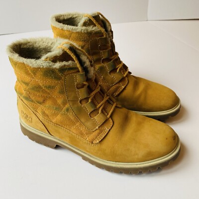 Helly Hansen Vega Boots Leather Womens Size 7.5 Honey Wheat