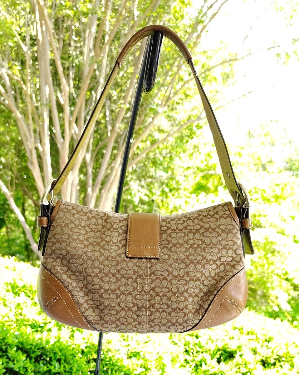 Coach 6818 SMALL Vintage Soho British Tan Leather & Signature C