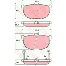TRW Bremsbeläge GDB1010 Bremsklötze für Nissan Maxima III J30