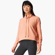 New! Sweaty Betty Harmonise Italian Fleece Sweatshirt - XS - womens Peach Orange
