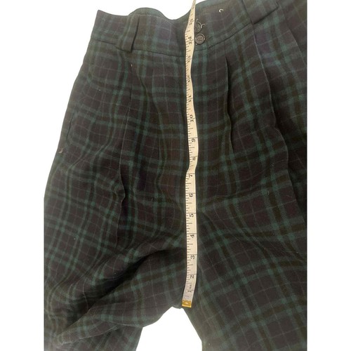 Vintage NWT Giorgio Sant Angelo Shorts Womens 10 Plaid High Waist Pleated Wool - Picture 8 of 10