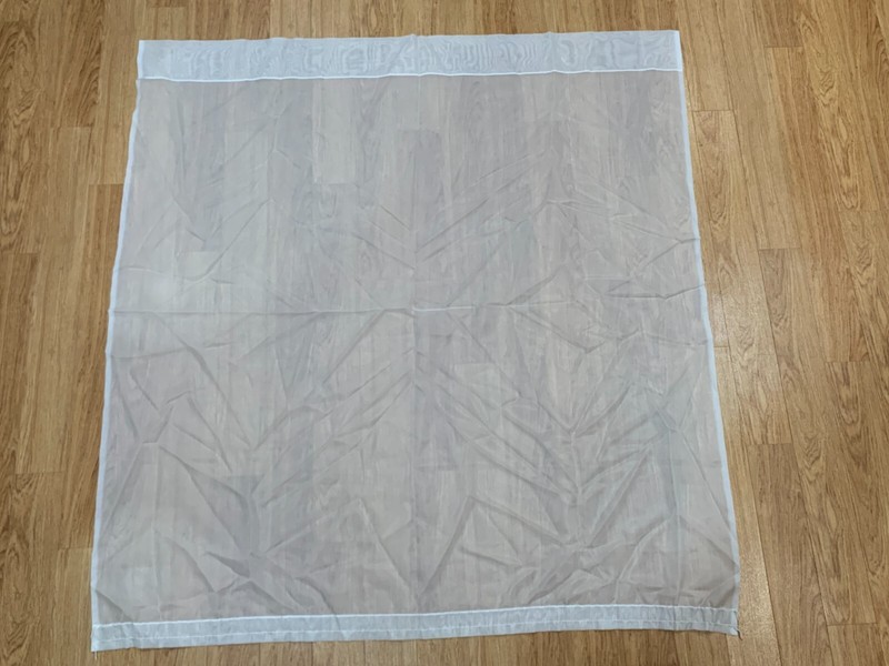 Drape Curtain One White Shear Panel 62" x 56" With Rod Pocket Drapes