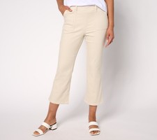 Belle by Kim Gravel Women's Petite Pants 10P Primabelle Twill White A679957