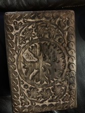 Vintage Wooden Hand Carved Trinket Jewelry Box Tree 5 7/8  X 3 7/8  X 2 3/8  