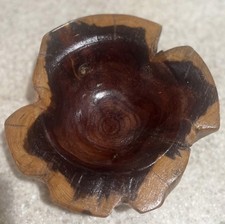 Handcrafted Wooden Decorative Bowl Natural Wood Grain Accent