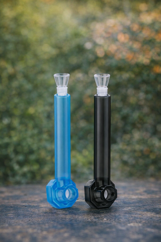 Top Puff Screw-On Glass Water Bottle Bong Adapter, Black & Blue,2-Pack ...