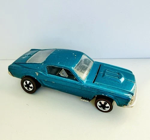 1993 Hot Wheels Redline Aqua 1968 Custom Mustang Vintage Series China Replica