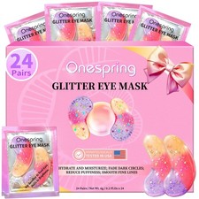 Eye Masks 24 Pairs - Gift for Her - Tri-color 1 Count Pack of 24 , Pink