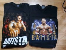 WWE Batista T Shirt Lot Sz 2XL Deadstock Rare Vtg Y2K 2002   HHH Ric Flair WWF 