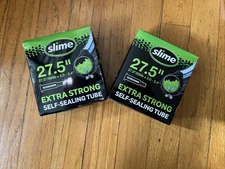 Set Of 2 Slime Tube 27.5" x 2.0-2.4" Self Sealing Bicycle Tube Schrader Valve