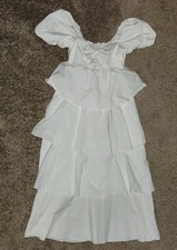 Vintage Show Me Your Mumu Ruffles White Maxi Dress Small Made In USA 