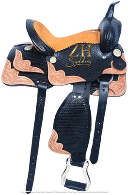 Horse Saddle Barrel Racing Leather Western Handmade Tooled Trail Tack Equestrian