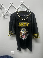 JWM US Army Black Football Jersey With Big Logos Men’s Size 2XL