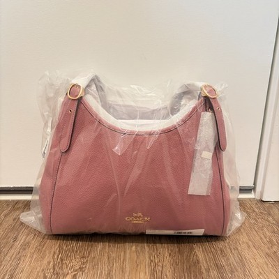NWT Coach Erin Shoulder Bag In Leather/Gold/Peony Pink CAQ86 IMPEO AUTHENTIC