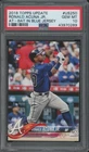 2018 Topps Update At Bat Blue Jersey #250 Ronald Acuna Jr. RC Gem Mint PSA 10