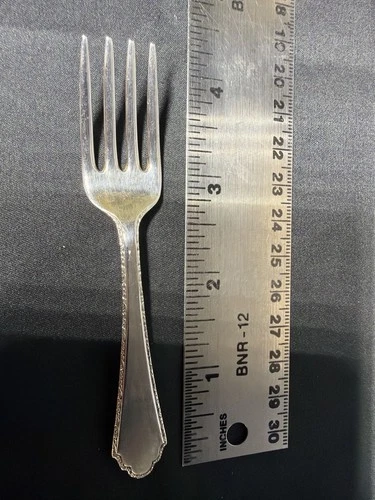 Lunt Sterling Silver Salad Fork Pat 1921 Vintage .925 Flatware