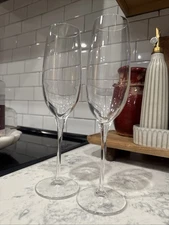 Pair of Signed Tiffany & Co Champagne Flutes