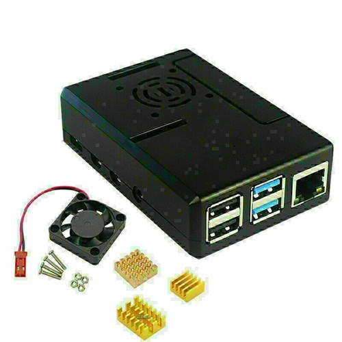 Convient pour Raspberry Pi 4B Boîtier Boîtier Boîtier avec Ventilateur de Refroidissement Aluminium Dissipateurs de Chaleur - Photo 10/11
