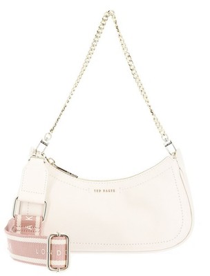 Ted Baker Laarna Webbing Leather Shoulder Bag S Umhängetasche Tasche Ivory Neu