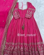 Festival Collection Pink Chinon Silk Salwar Kameez With Dupatta For Women